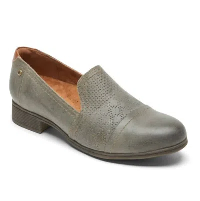 Rockport Women's Crosbie Slip On Shoes In Olive In Multi