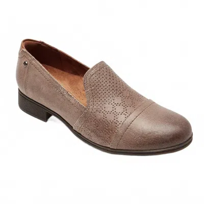 Rockport Women's Crossbie Slip On Shoes In Taupe In Brown