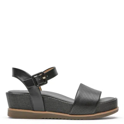 Rockport Women's Delanie 2 Piece Sandal In Black In Blue