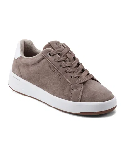 Rockport Women's Elara Lace-up Casual Sneakers In Taupe Suede