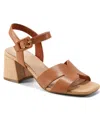 Rockport Women's Georje Open Toe Dress Sandals In Brown Leather