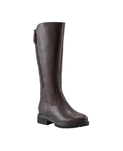 Rockport Women's Ivette Waterproof Casual Boots In Dark Brown Leather