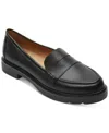 Rockport Kacey Penny Womens Padded Insole Leather Loafers In Black Leather