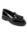 Rockport Women's Kiara Slip-on Almond Toe Casual Loafers In Black Patent