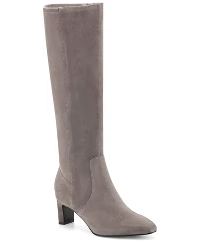 Rockport Women's Mabel Suede Dress Boots In Gray
