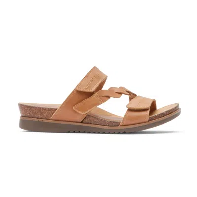 Rockport May Cork Slide In Tan In Brown