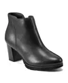Rockport Olive Womens Block Heel Leather Ankle Boots In Black Leather