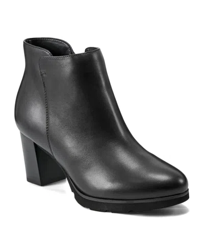 Rockport Women's Olive Total Motion Dress Booties In Black Leather