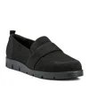Rockport Women's Ramone Casual Slip-on Almond Toe Shoes In Black Nubuck