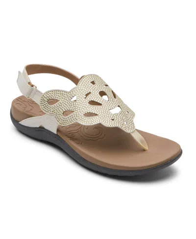 Rockport Women's Ridge Slingback Sandal In Gold Bling