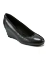 Rockport Rita Ballet Flat In Black Leather