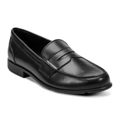 Rockport Women's  Classic M76443 Penny Loafers Black Leather Dress Shoes Hawk3010
