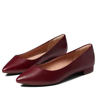 Rockport Women's  Total Motion Adelyn Ballet Flat Red Leather Slip-on Htat548