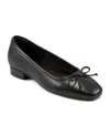Rockport Women's Sadie Square Toe Slip-on Ballet Dress Flats In Black