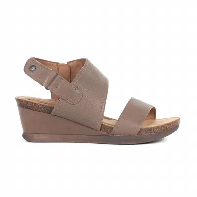Rockport Women Shona Slingback Wedge Sandals In Dove In Brown