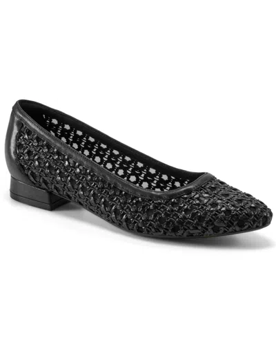 Rockport Women's Tessia Total Motion Slip-on Ballet Dress Flats In Black