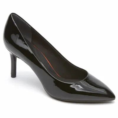 Rockport Women's Total Motion 75mm Pointed Toe Heels - Wide In Black Patent