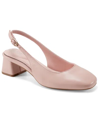 Rockport Women's Total Motion Danna Block Heel Dress Pumps In Light Pink Leather