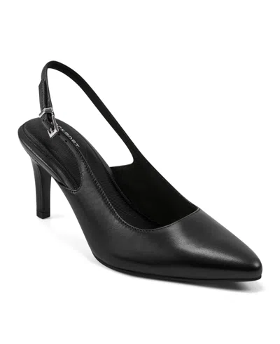 Rockport Women's Total Motion Jolie Dress Pumps In Black Leather