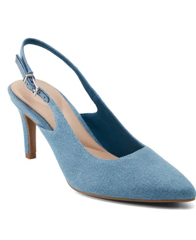 Rockport Women's Total Motion Jolie Dress Pumps In Blue Denim