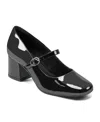 Rockport Xena Womens Adjustable Manmade Block Heels In Black Patent