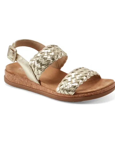 Rockport Women's Yarelia Open Toe Casual Slingback Sandals In Gold