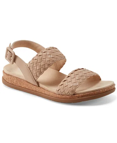 Rockport Women's Yarelia Open Toe Casual Slingback Sandals In Light Natural