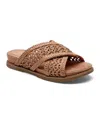 Rockport Zora Woven Strap Slide Sandal In Medium Natural