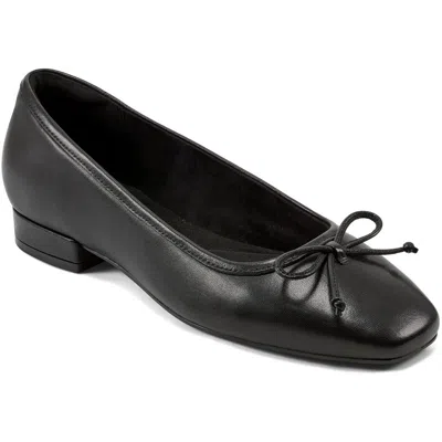 Rockport Womens Bow Leather Ballet Flats In Black
