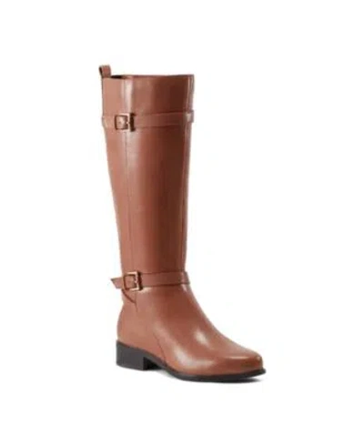Rockport Womens Harper Tall Leather Boots Regular Wide Calf In Medium Natural Leather