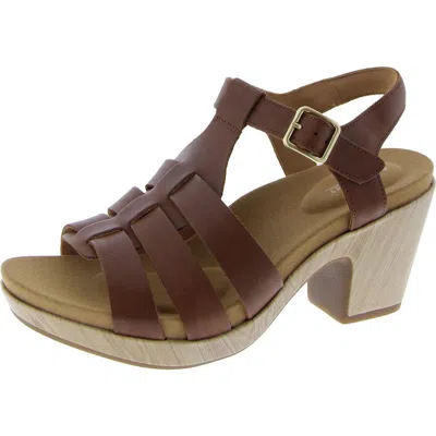 Rockport Womens Heels Open Foot Ankle Strap In Brown