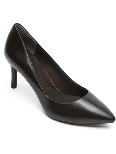 Rockport Womens Leather Pointed Toe Pumps In Black