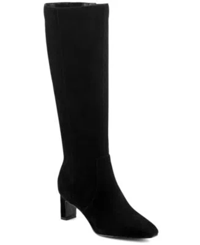 Rockport Womens Mabel Tall Total Motion Dress Boots Regular Wide Calf In Black