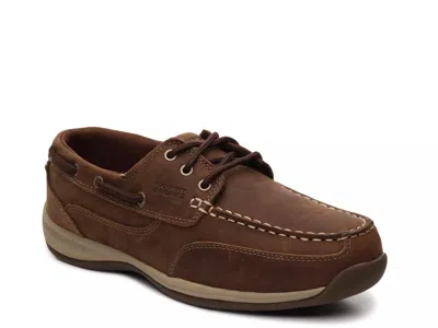 Rockport Works Wide Width Sailing Club Steel Toe Work Shoe In Brown