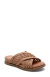Rockport Zora Woven Strap Slide Sandal In Medium Natural