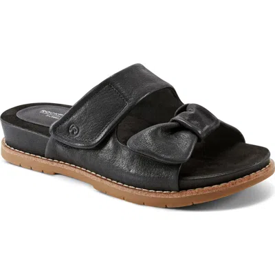 Rockport Zova Slide Sandal In Black Leather