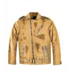 Rockstar Original Men's Tory Biker Jacket In Camel In Brown