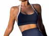 Rockstar Peach Alyssa Backless Halter Top In Navy In Blue