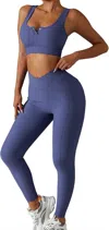 Rockstar Peach Body Pocket Leggings In Blue