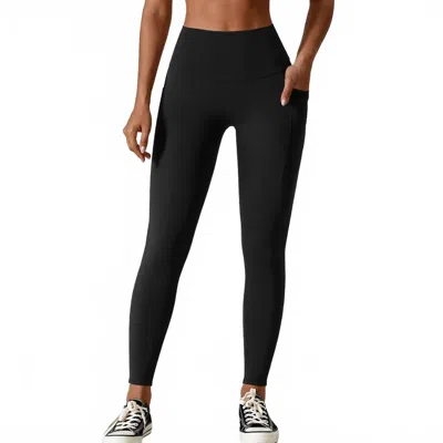 Rockstar Peach Marni Pocket Leggings In Black