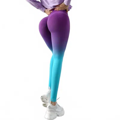 Rockstar Peach Ode To Ombre Sculpting Leggings In Blue
