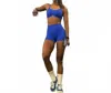 Rockstar Peach Sienna V Back Shorts In Blue In Blue