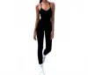 Rockstar Peach Strappy Scoopneck Jumpsuit In Black In Black