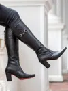 Rockwell Tharp Manchester Cuban Heel Boots In Black In Black