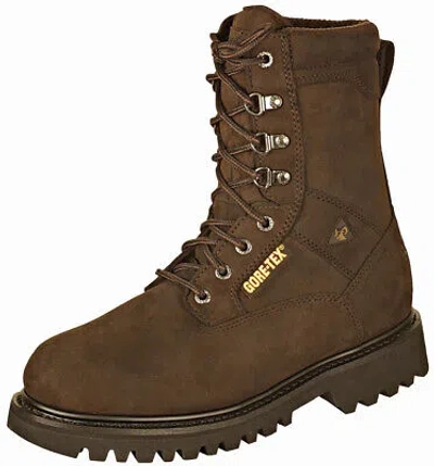 Pre-owned Rocky Boots Rocky Mens Brown Leather Ranger Steel Toe Goretex Insulated Hiking Boots