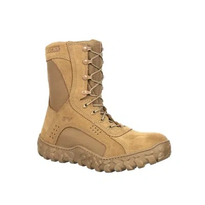 Pre-owned Rocky Boots Rocky Mens Coyote Brown Leather S2v Tactical St Military Boots