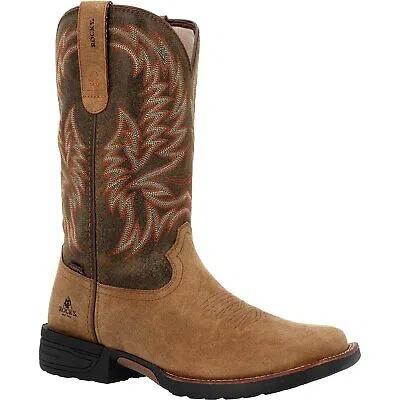 Pre-owned Rocky Bronco 12” Composite Toe Western Boot In Brown