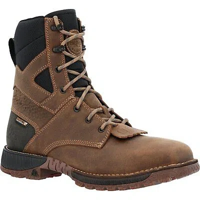 Pre-owned Rocky Hi-wire 8” Composite Toe Western Boot In Brown