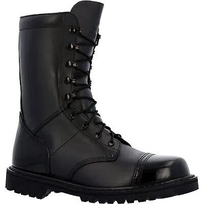 Pre-owned Rocky Lace Up Jump Boot In Black