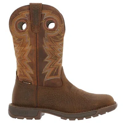 Pre-owned Rocky Legacy 32 Waterproof Steel Toe Work Mens Brown Work Safety Shoes Rkw0355